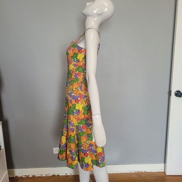 Vintage Handmade Fruity Pinup Dress, VGUC, Approximate Size 6 - Picture 5 of 8